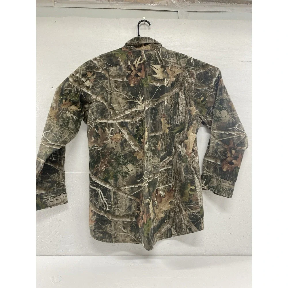 Ridge Hunter Shirt Mens XL Real Tree Camo Tree Long Sleeve Button Up Top Country